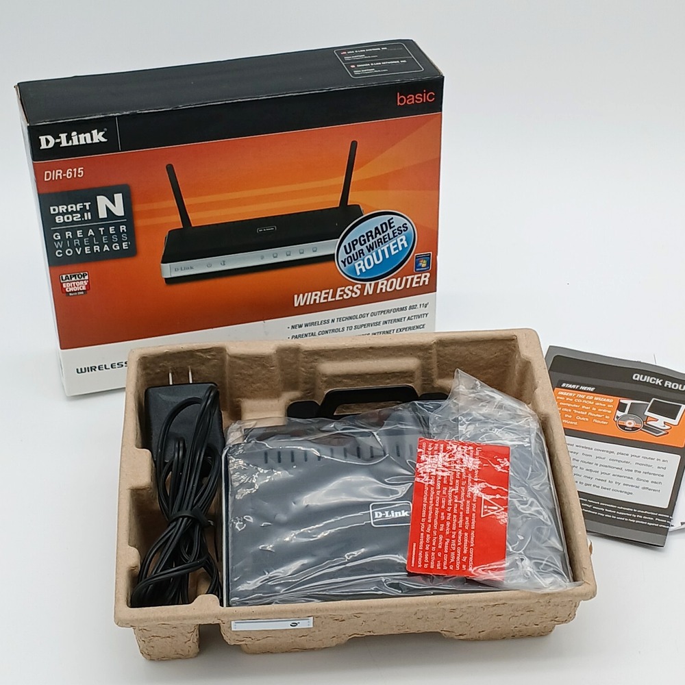 D-Link DIR-615 300 Mbps 1 Wireless N Router - NIB (no install cd)